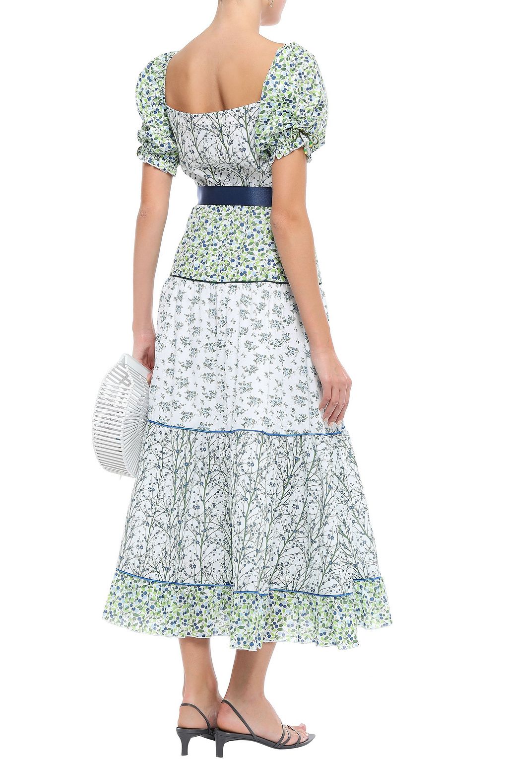 GÜL HÜRGEL Gathered floral-print cotton midi dress