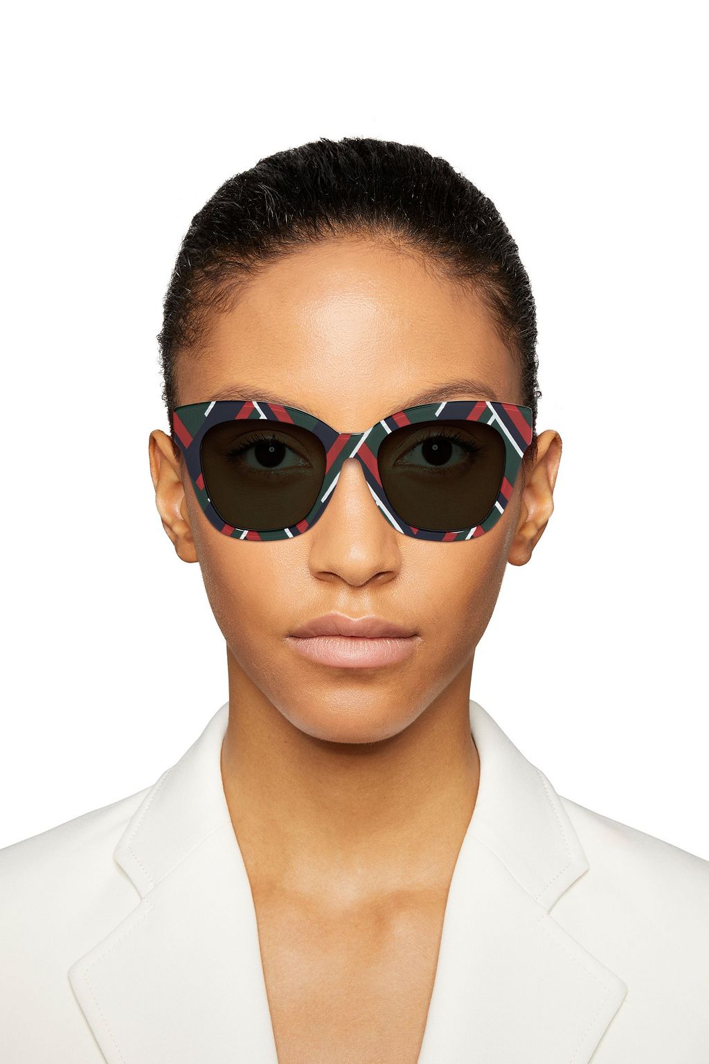 GUCCI D-frame printed acetate sunglasses