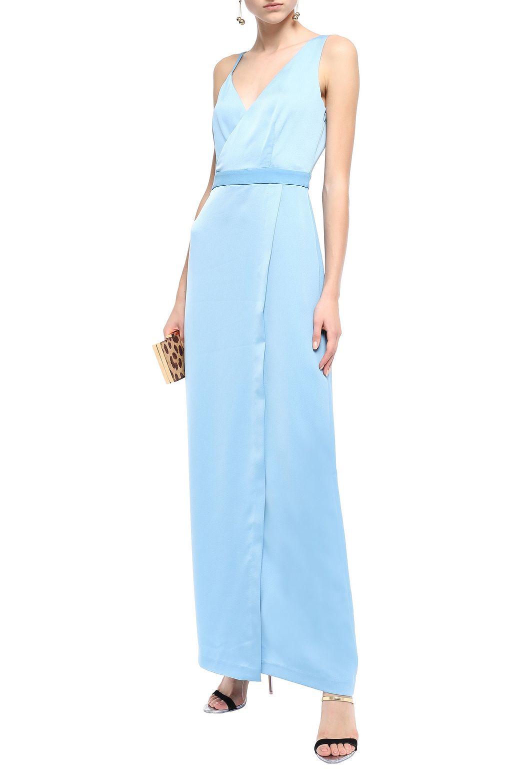 DIANE VON FURSTENBERG Wrap-effect satin-crepe gown