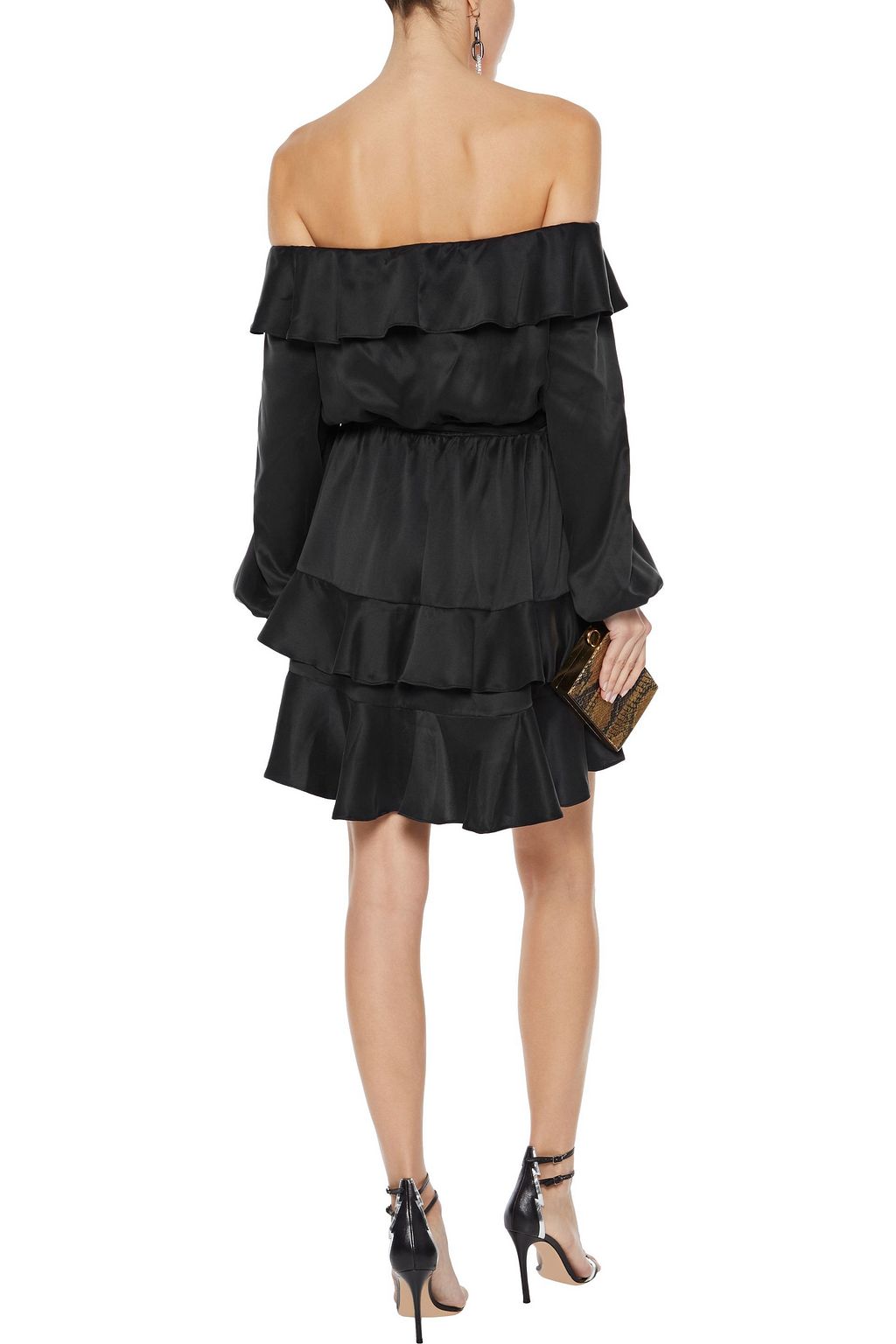ZIMMERMANN Tiered ruffled silk-satin mini dress