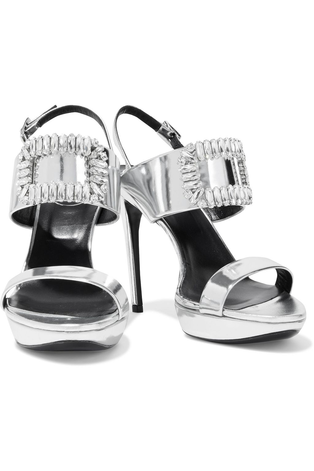 LP ROGER VIVIER SANDAL SILVER LEATHER