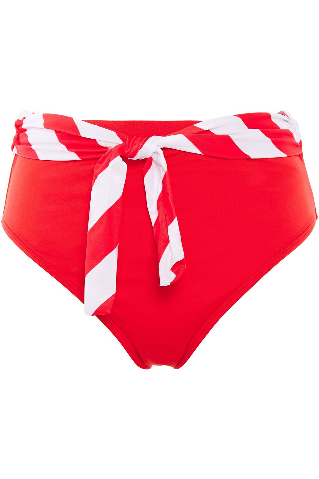 red high rise bikini
