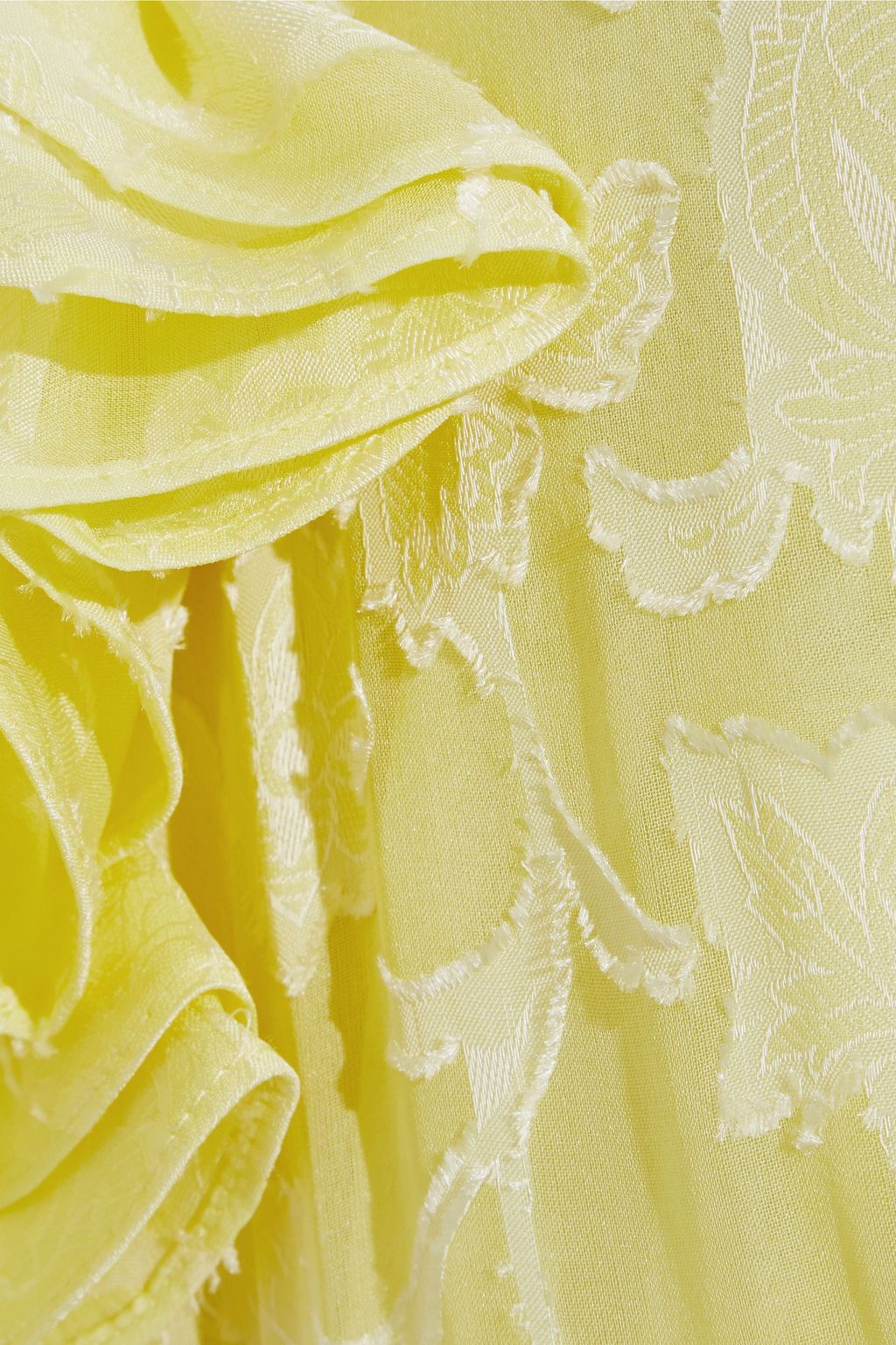 BAUM UND PFERDGARTEN Aiza ruffled fil coupé silk-blend maxi wrap dress