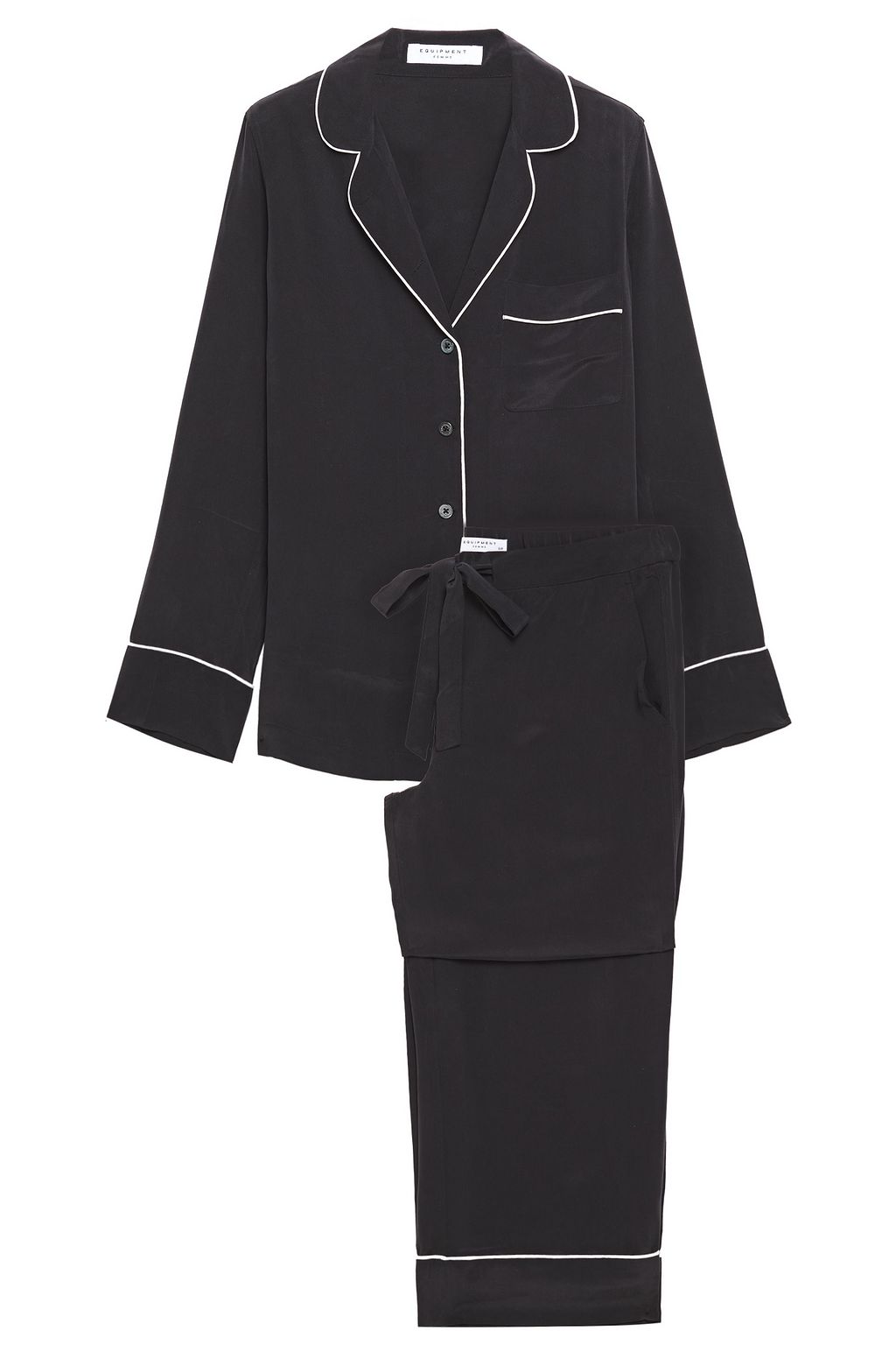 black silk pajama set
