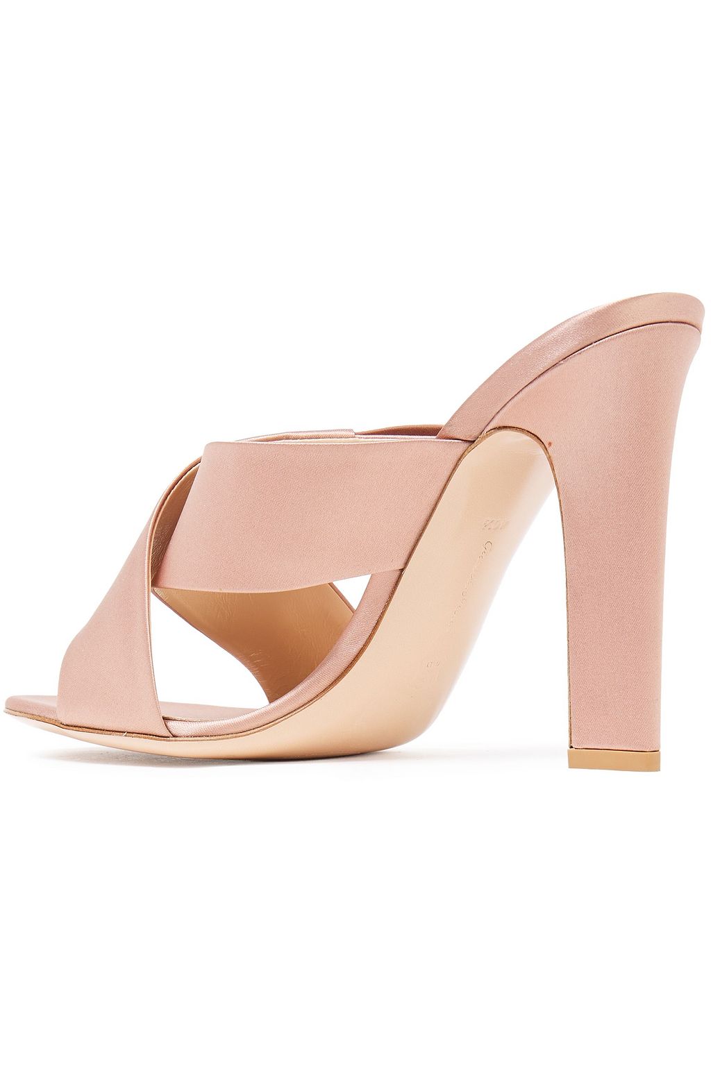 GIANVITO ROSSI Obi bow-embellished silk-satin mules