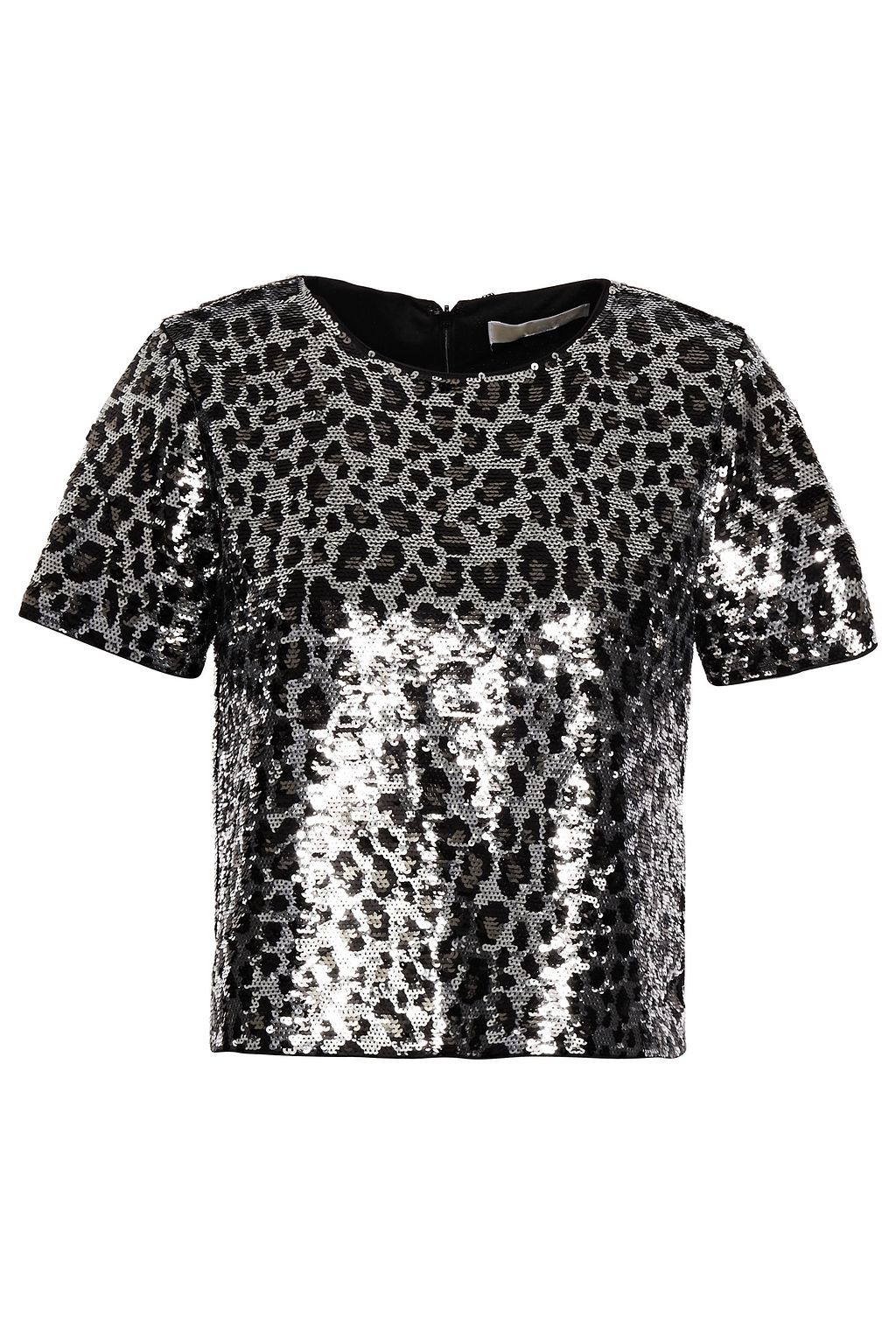 animal print sequin top