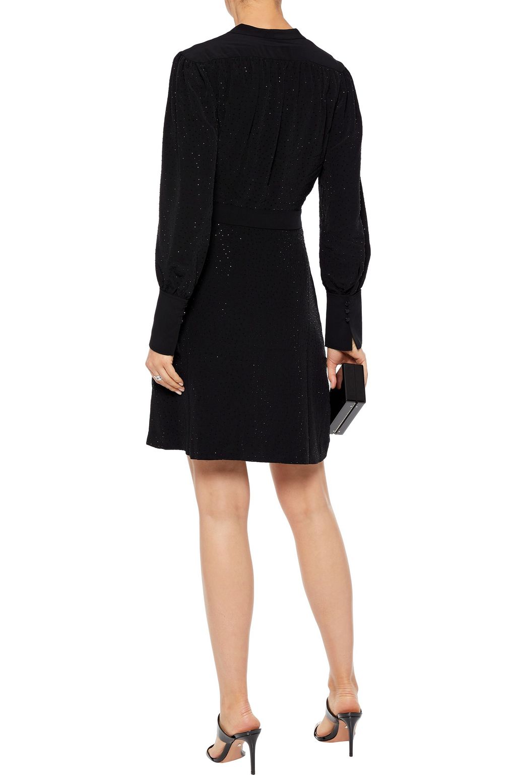 EQUIPMENT Claira wrap-effect crystal-embellished jersey mini dress