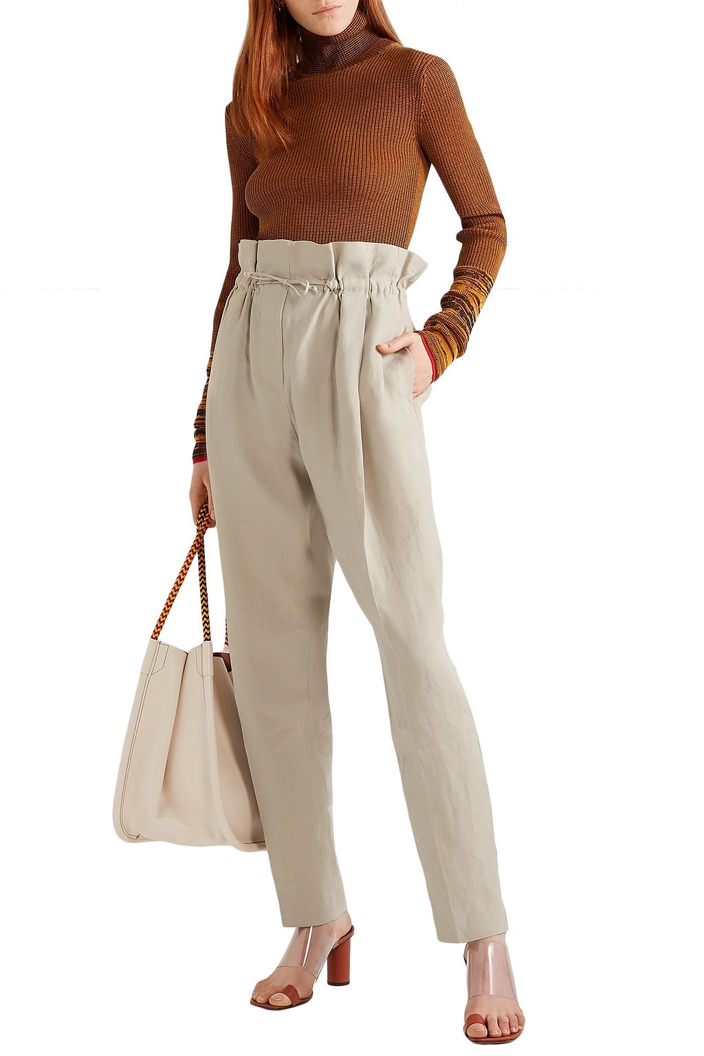 ACNE STUDIOS Paoli gathered linen tapered pants
