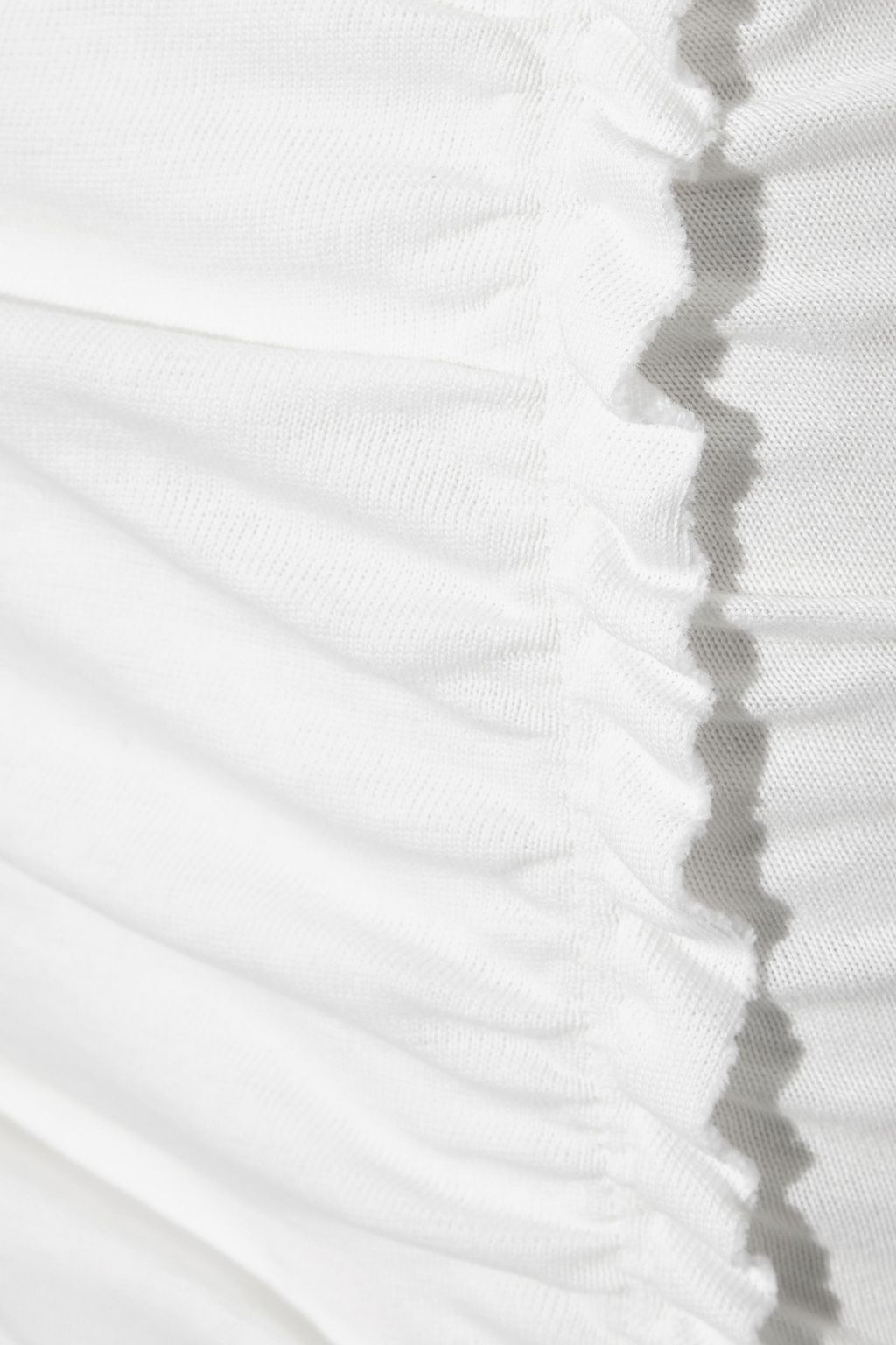 IRO Loving one-shoulder ruched cotton-jersey mini dress