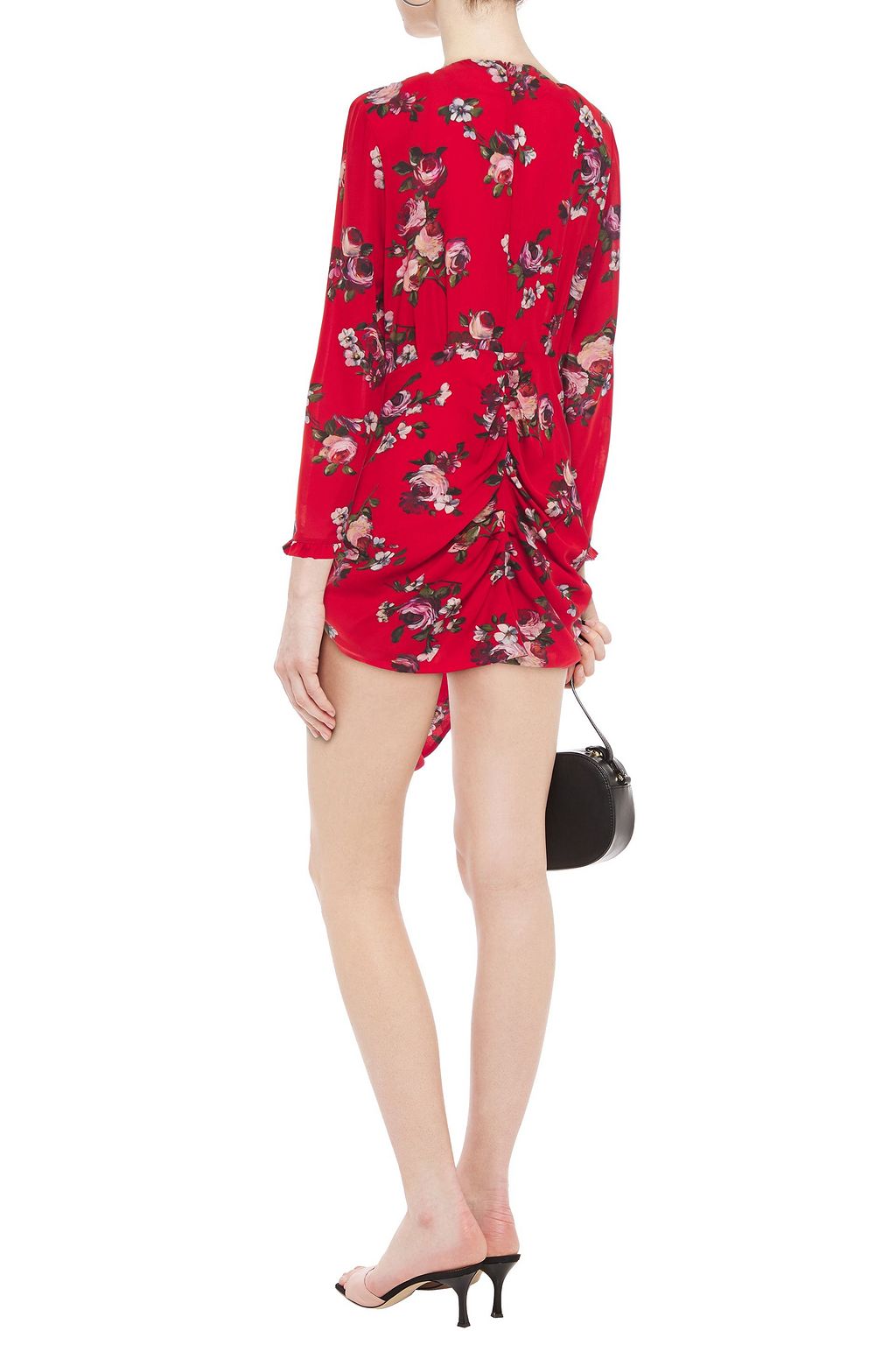 MAGDA BUTRYM Lesina draped floral-print silk-crepe mini dress