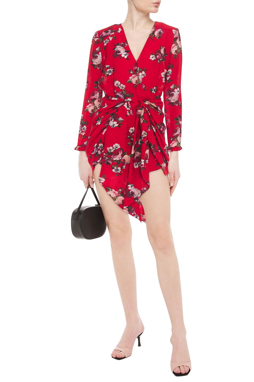 MAGDA BUTRYM Lesina draped floral-print silk-crepe mini dress