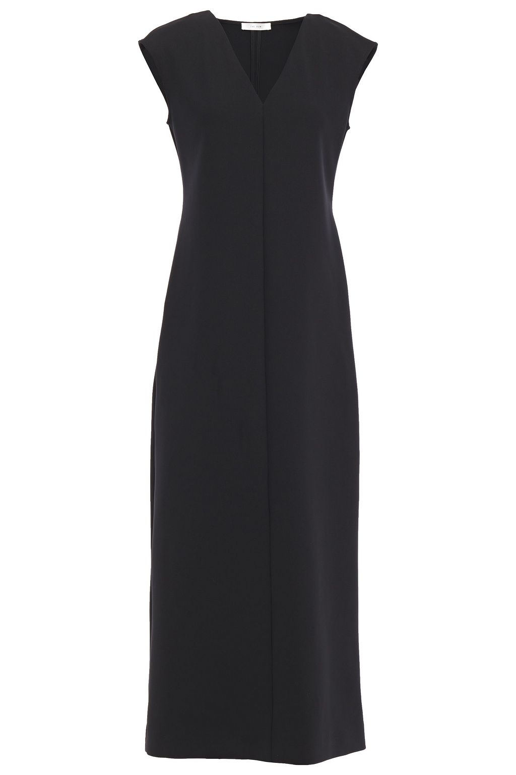 black scuba midi dress