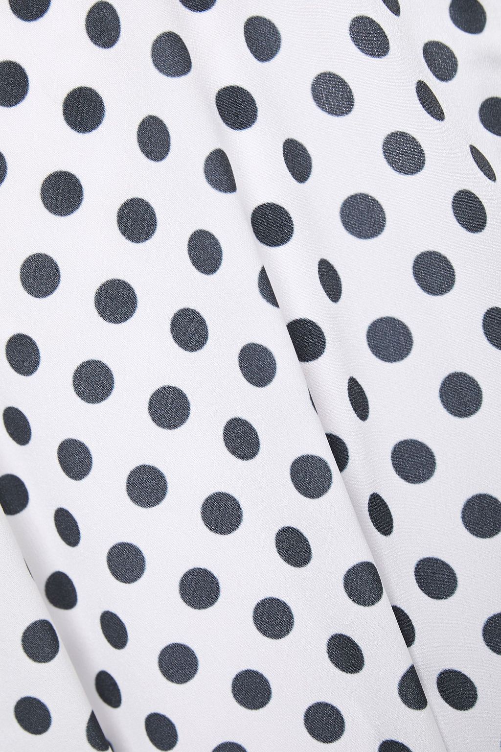EACH X OTHER Asymmetric belted polka-dot crepe de chine dress
