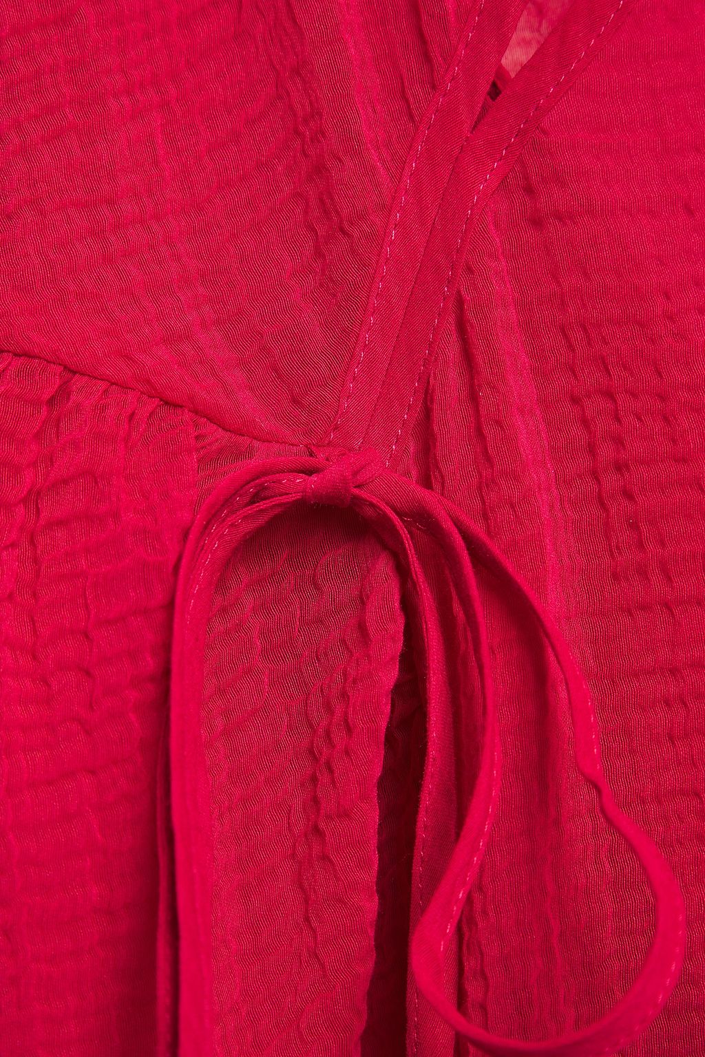 3.1 PHILLIP LIM Tie-detailed cutout crinkled cotton and silk-blend blouse