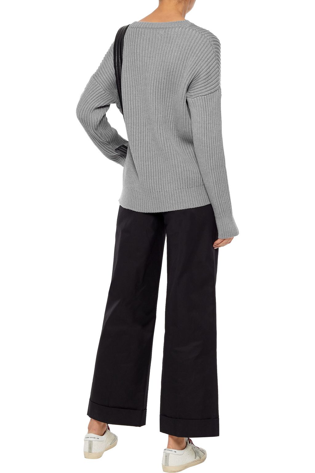Gray Mackenzie ribbed merino wool 