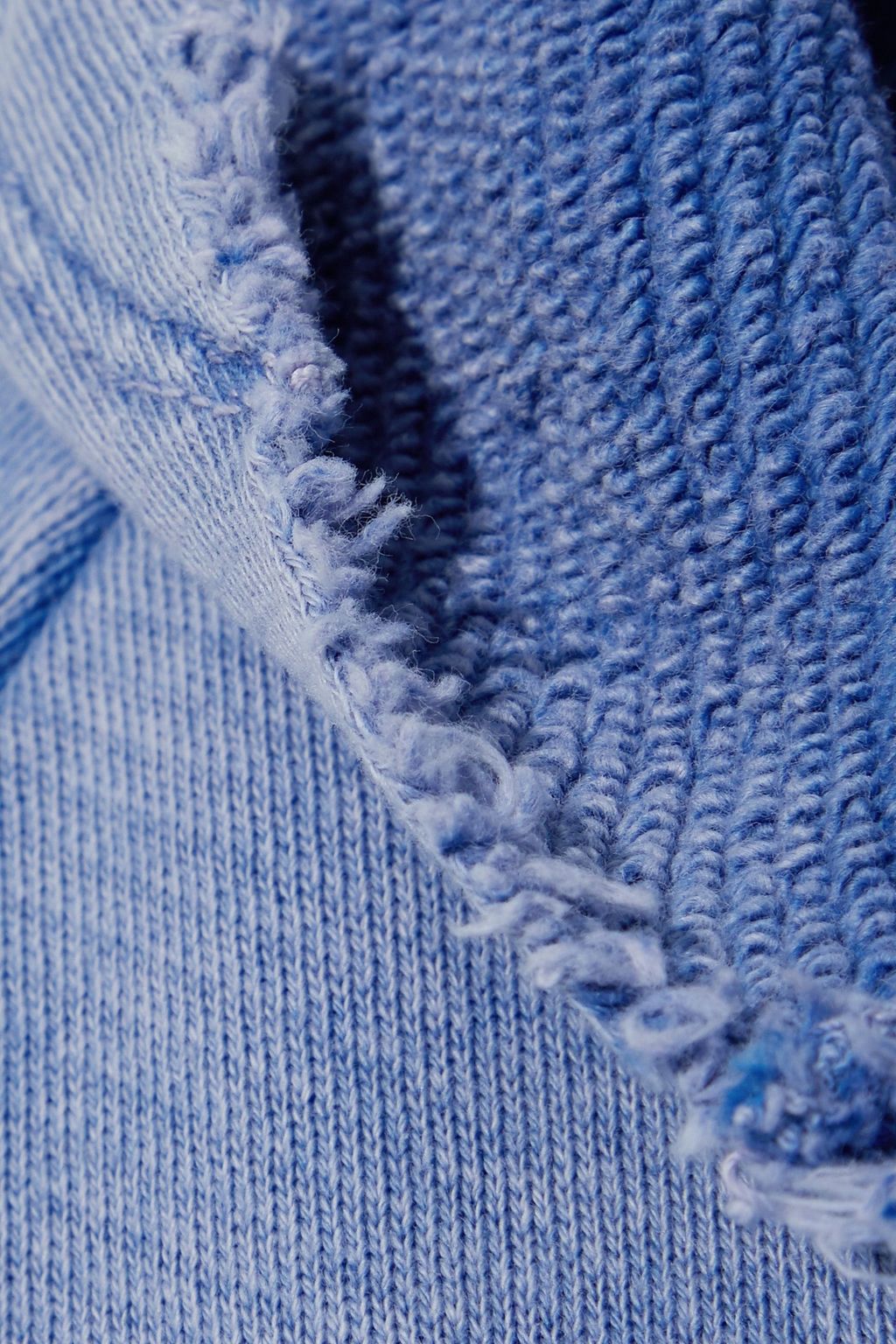 IRO Cube distressed French cotton-terry hoodie