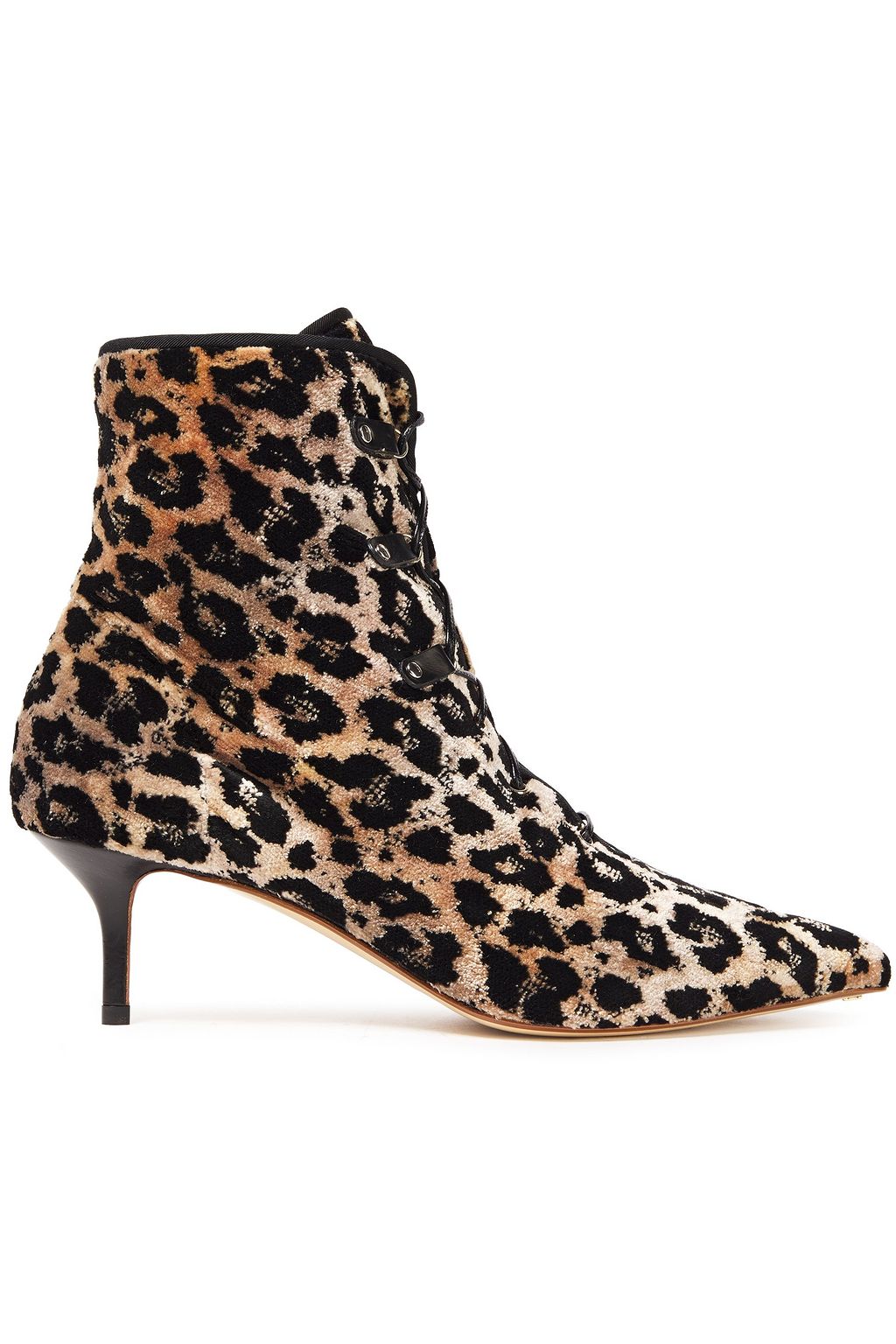 leopard print ankle boots kitten heel