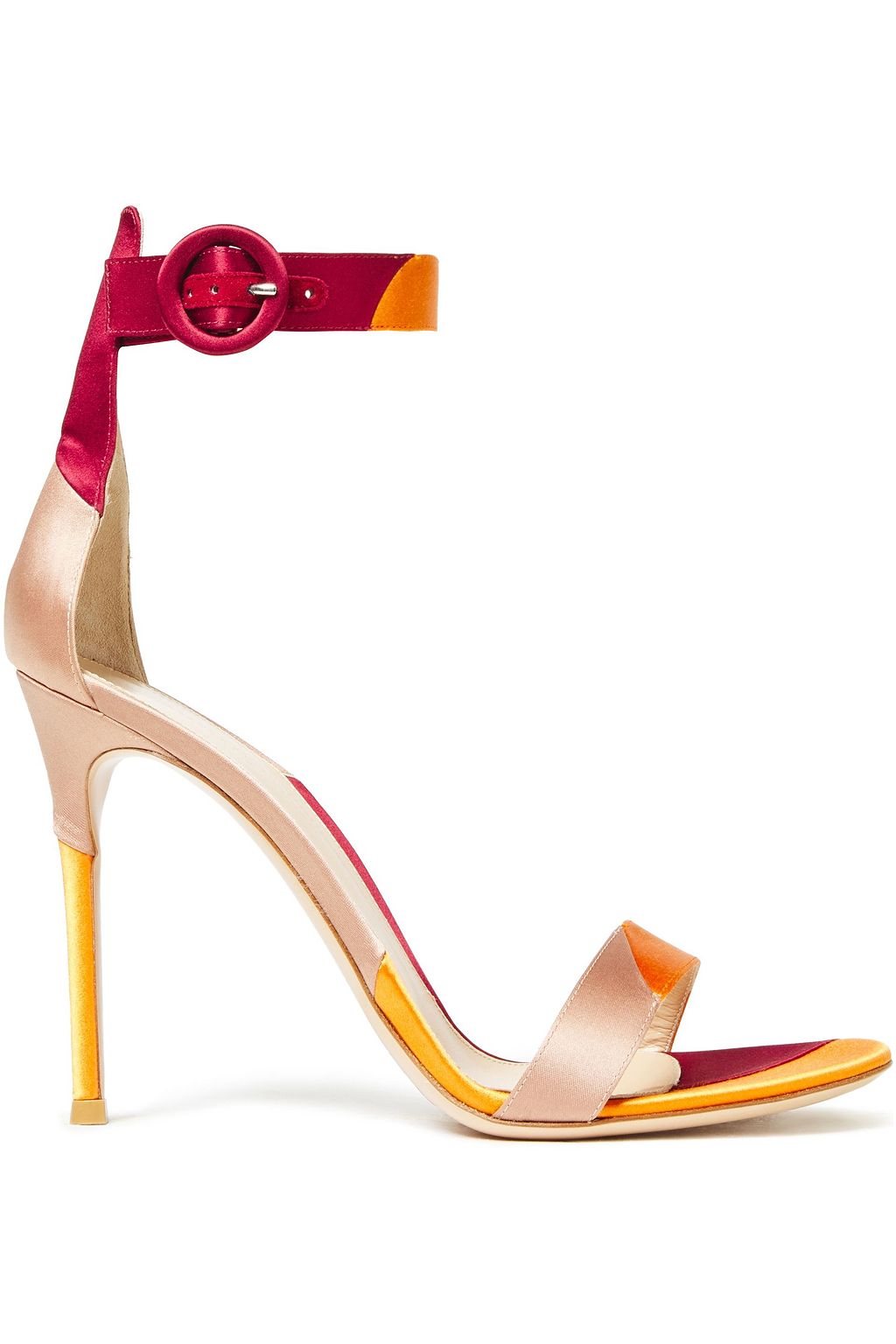 orange designer heels