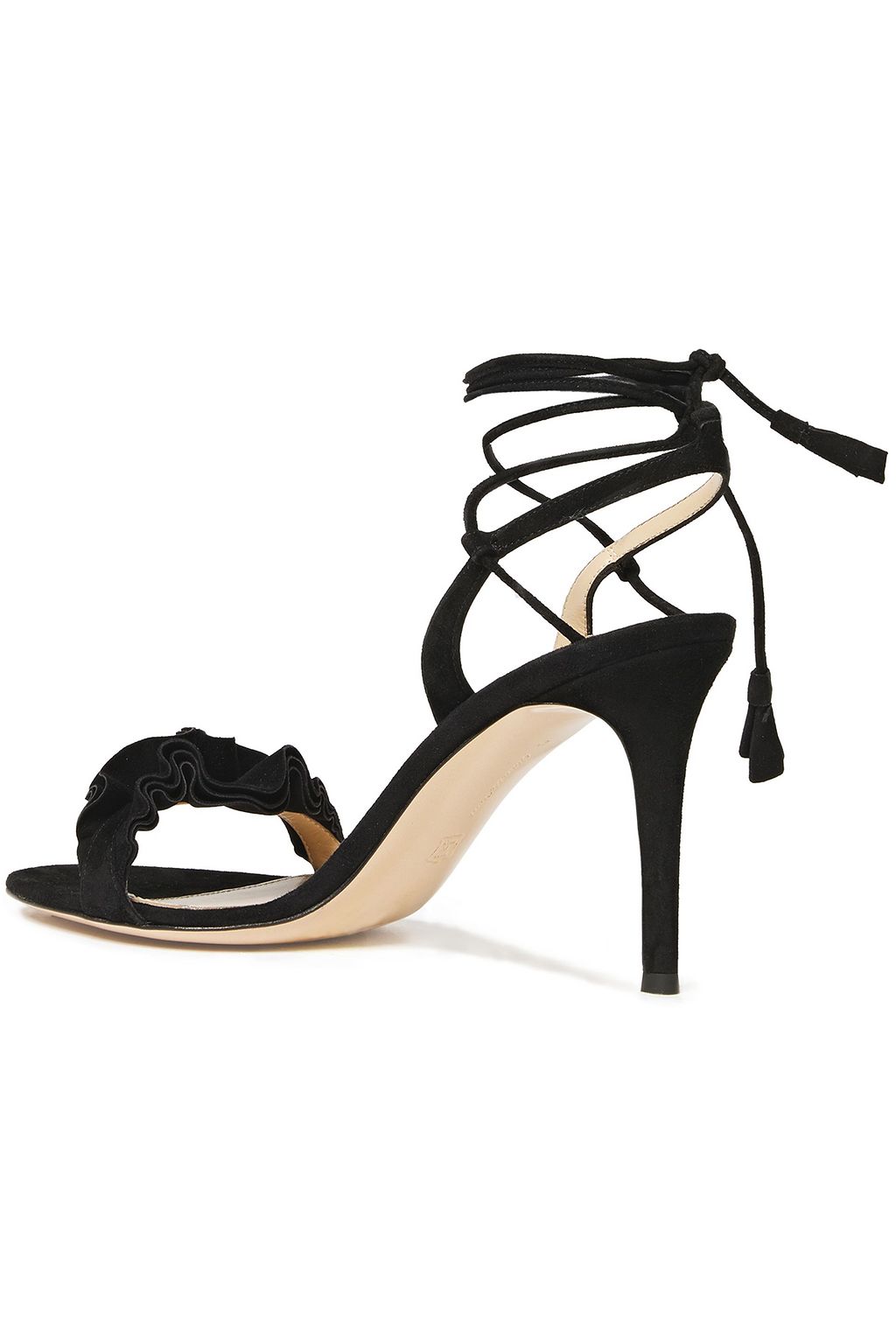 GIANVITO ROSSI Ruffled suede sandals