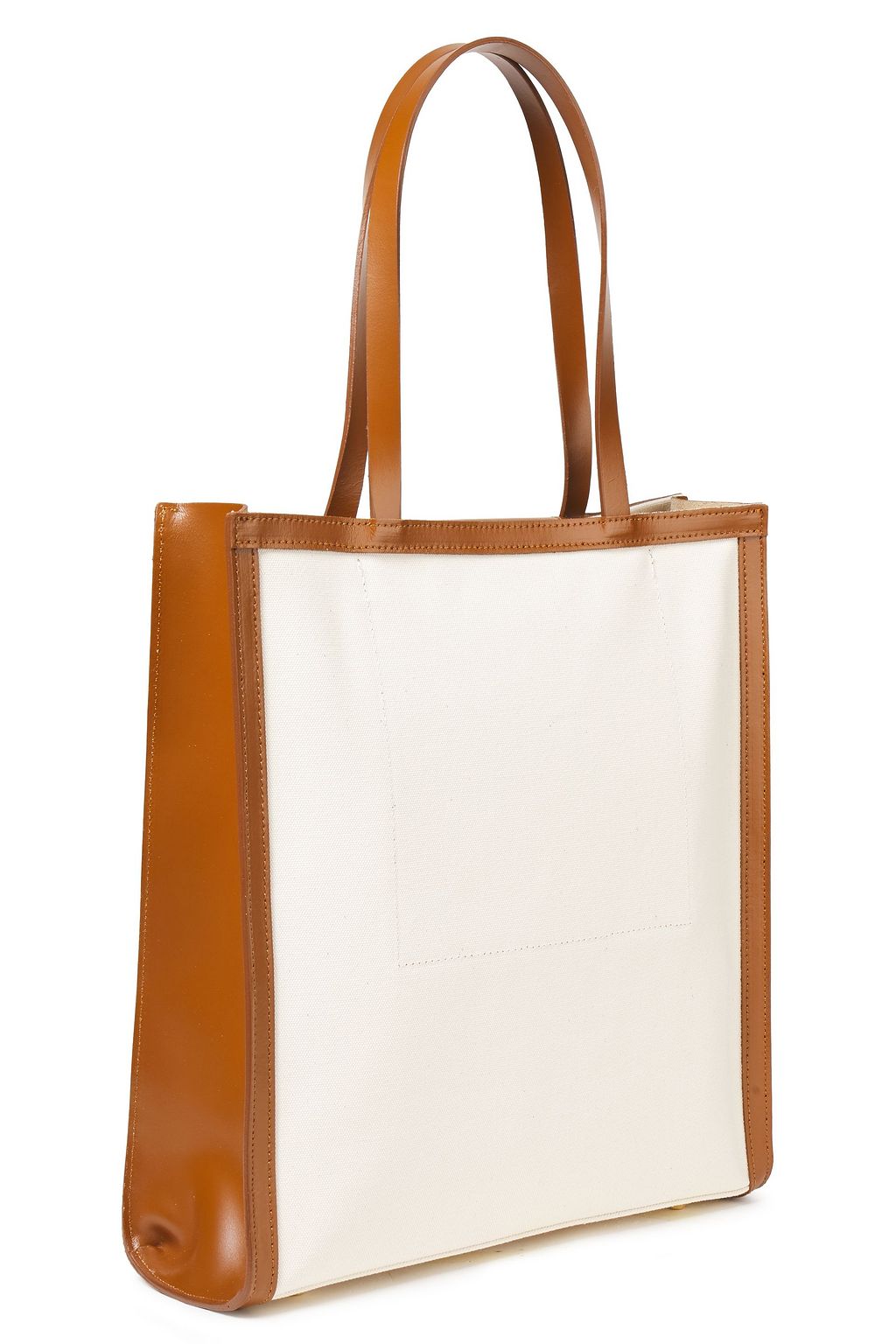 IRIS & INK Jaina two-tone leather and canvas tote