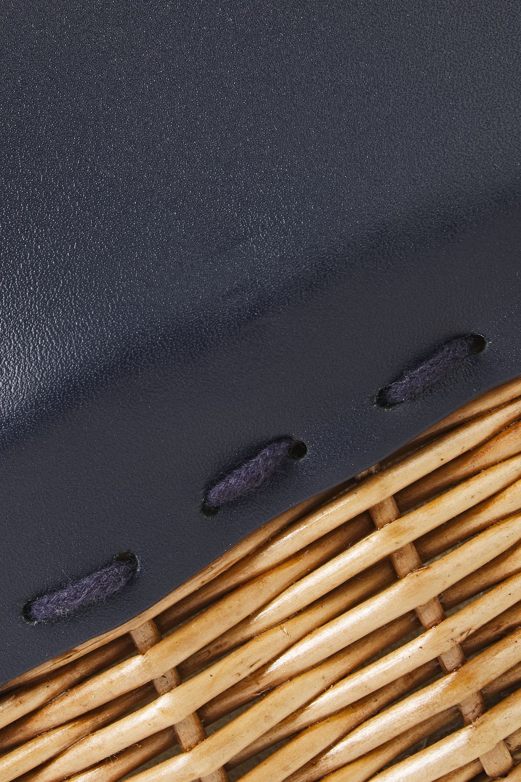 HEIDI KLEIN Trieste leather and wicker tote