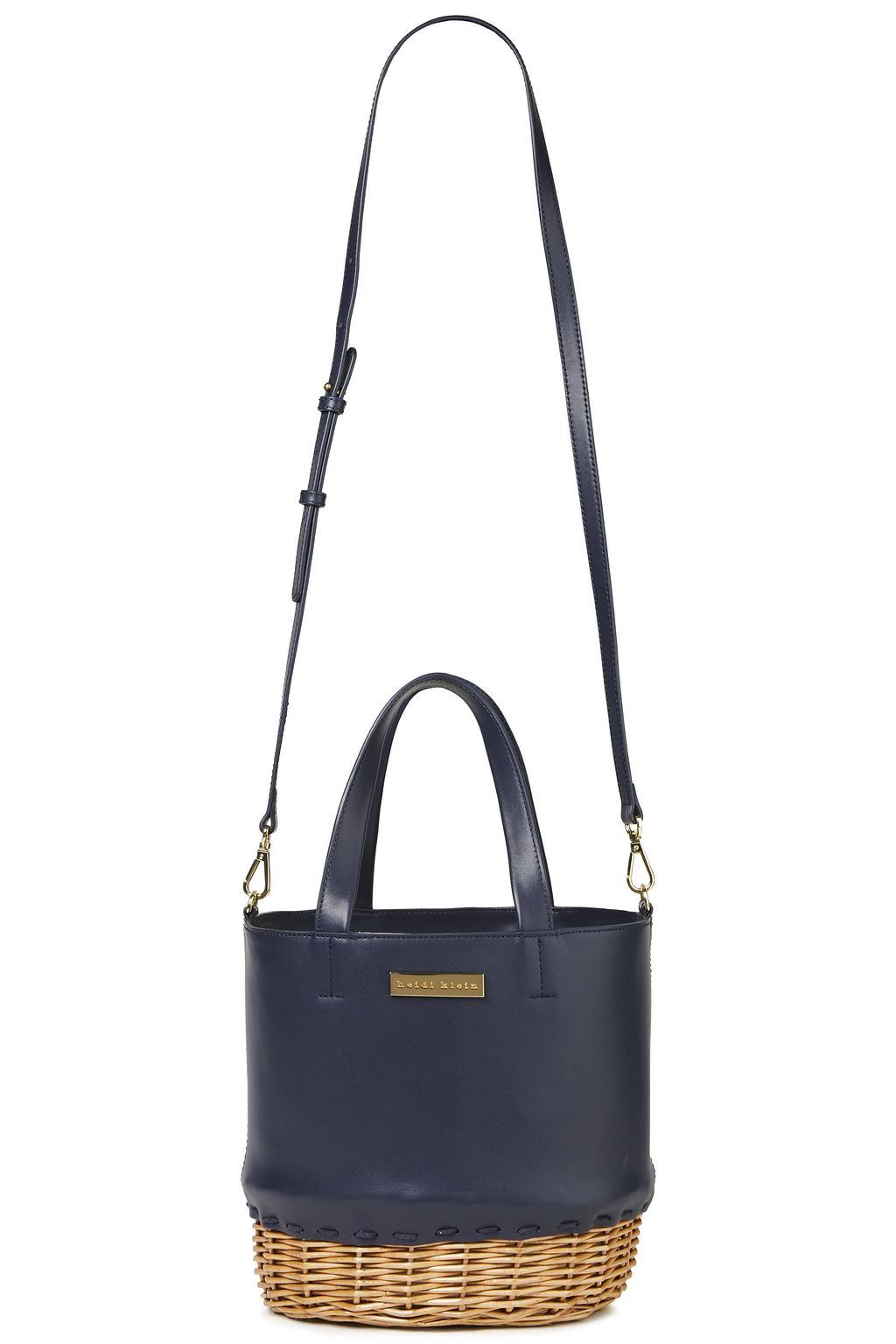 HEIDI KLEIN Trieste leather and wicker tote