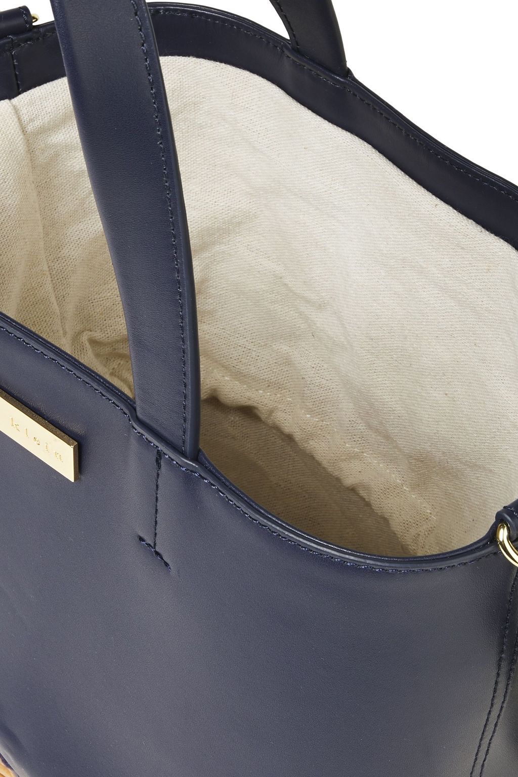 HEIDI KLEIN Trieste leather and wicker tote