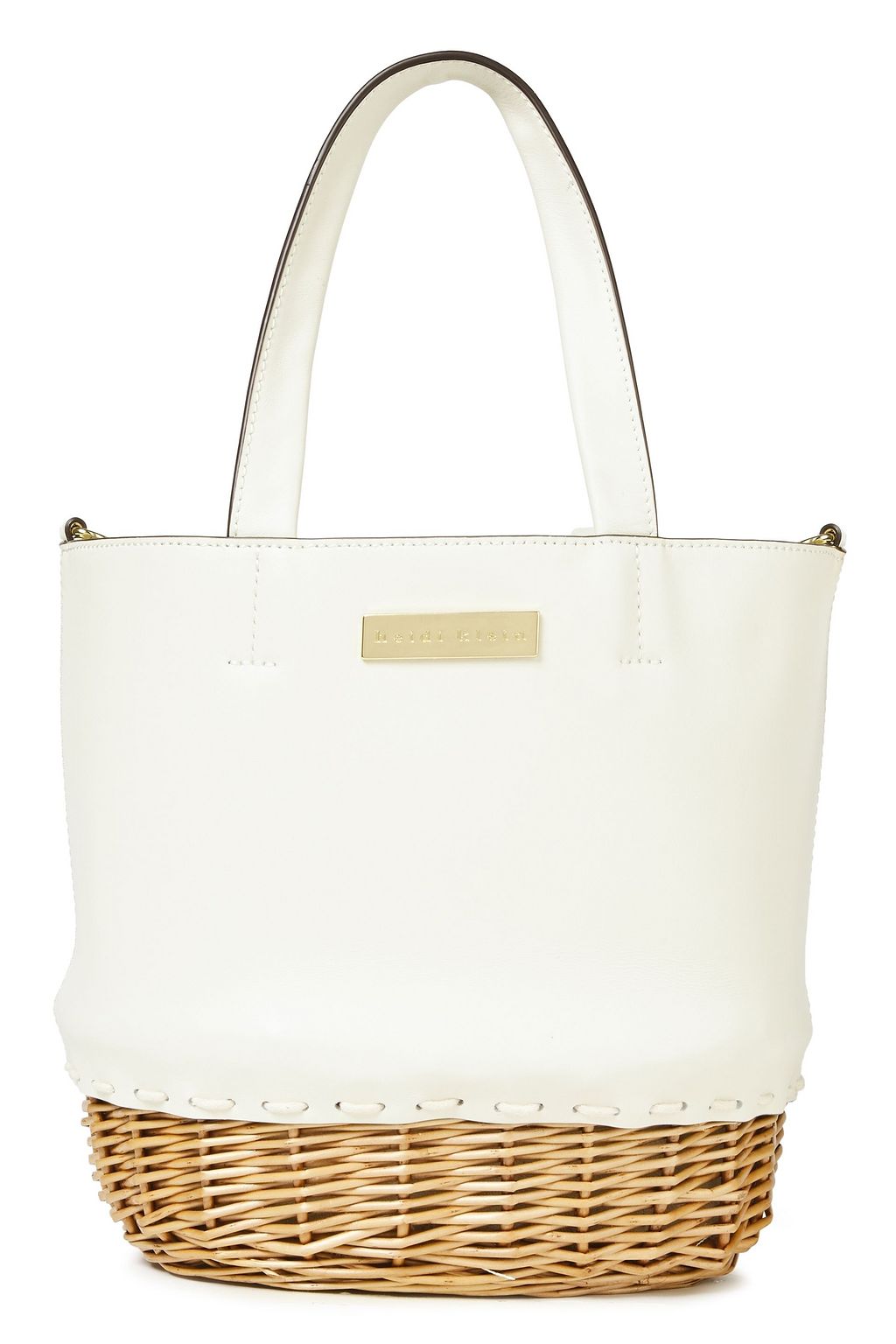 HEIDI KLEIN Trieste leather and wicker tote