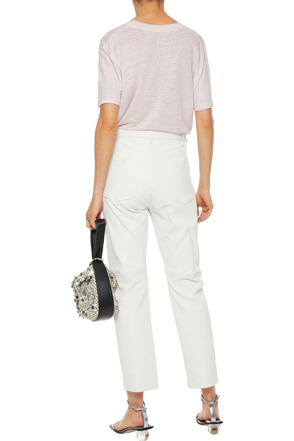 IRO Lucie logo-print slub linen-jersey T-shirt