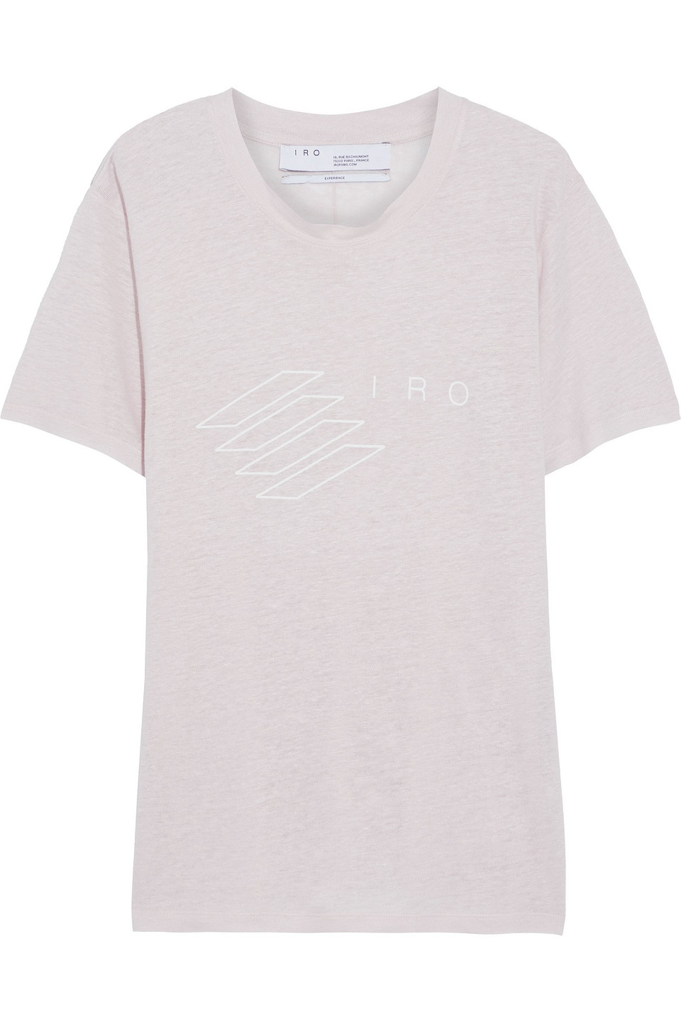 Iro Lucie Printed Slub Linen-jersey T-shirt In Pastel Pink