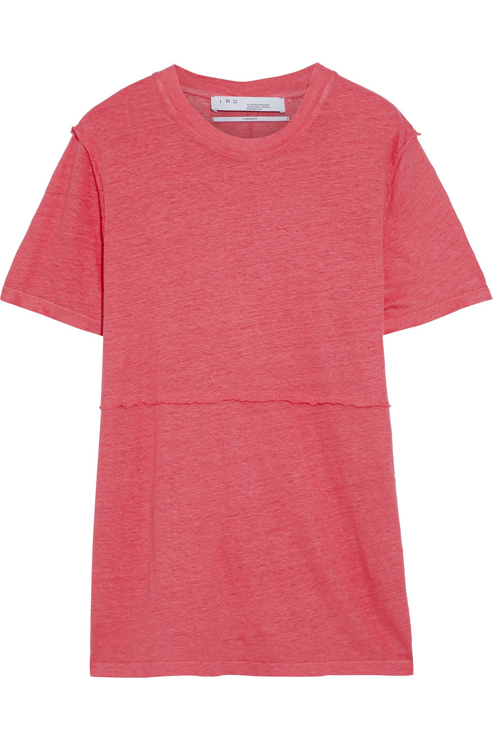 Iro Spire Slub Linen-jersey T-shirt In Coral