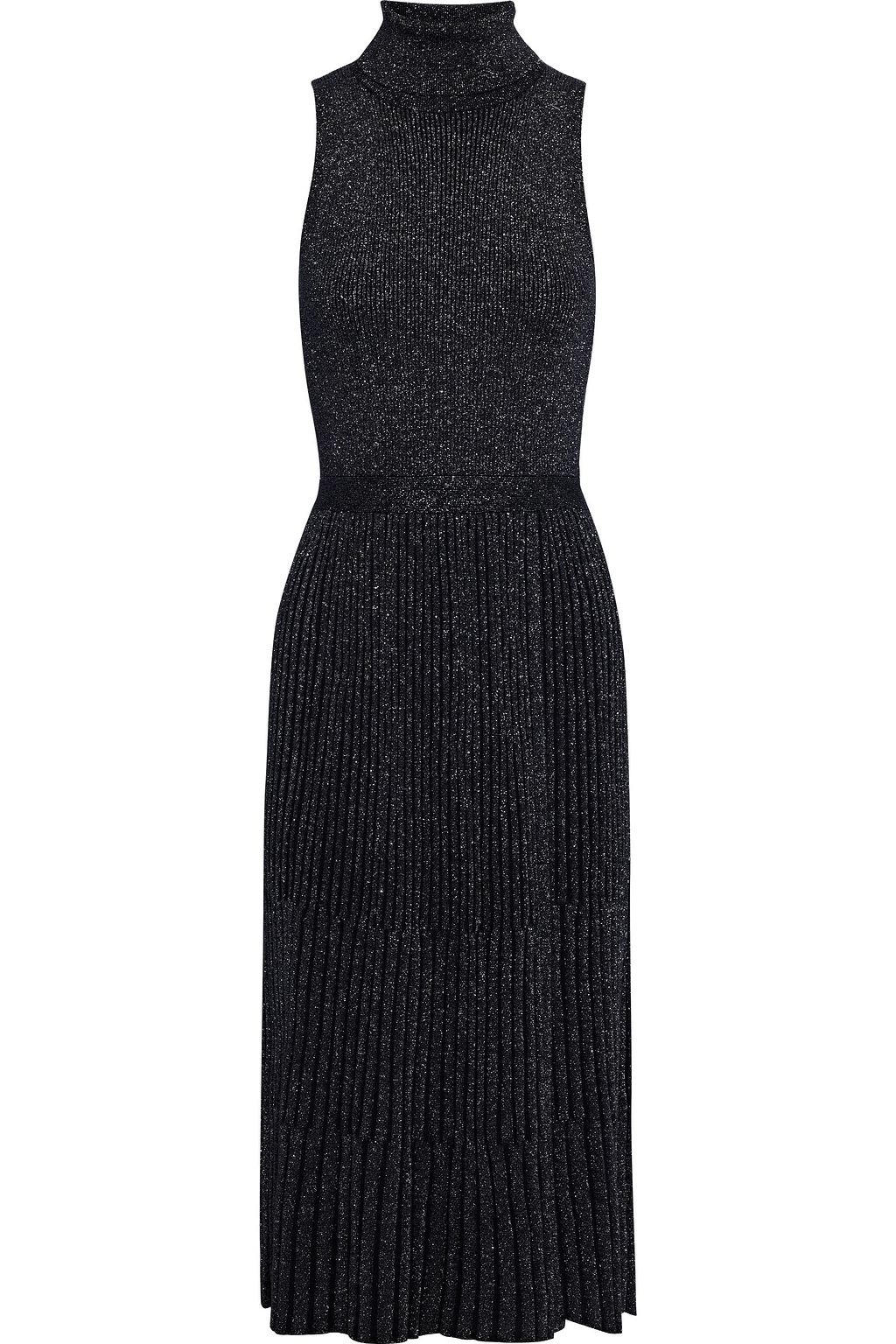 dvf turtleneck knit midi dress