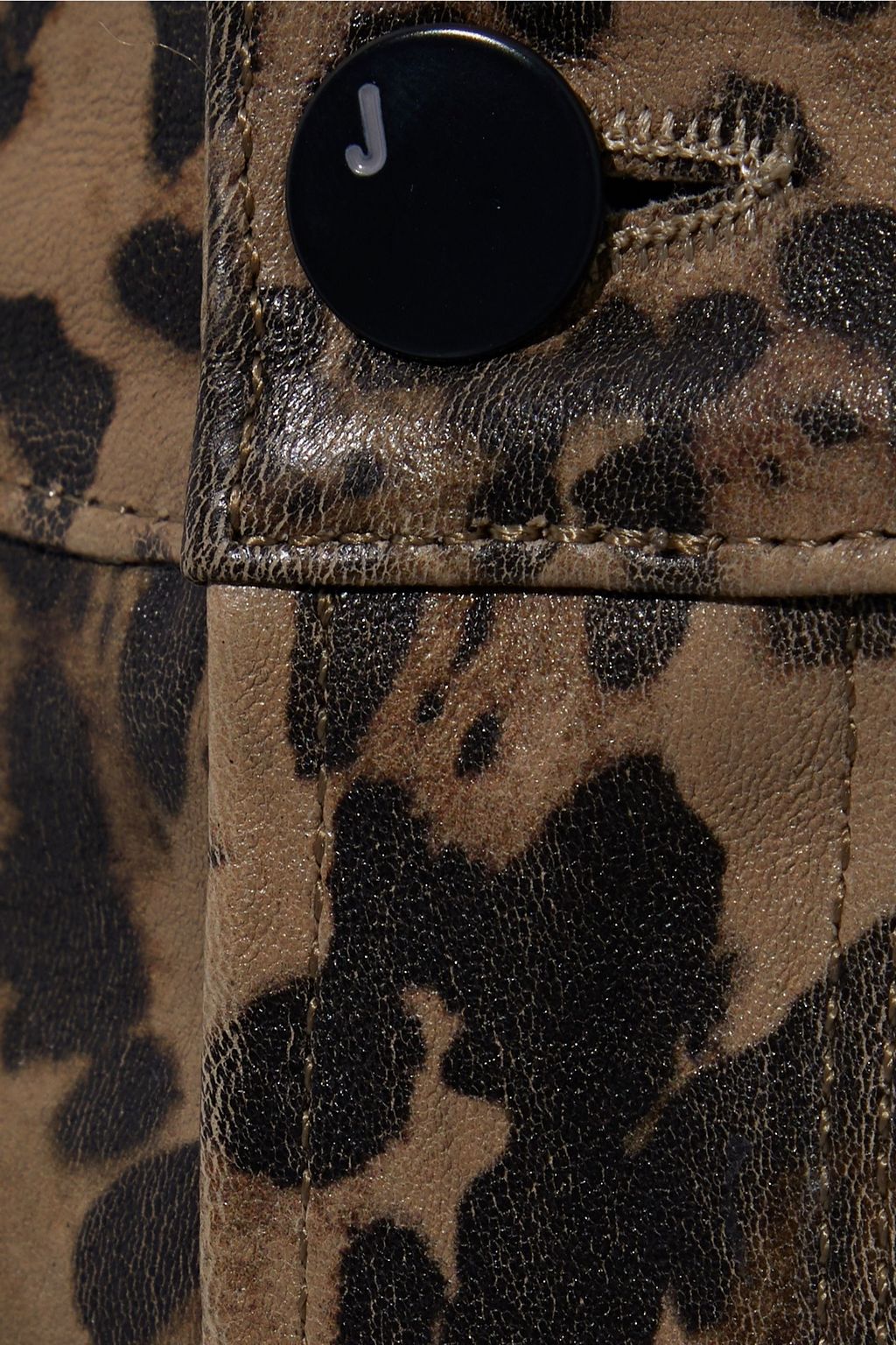 J BRAND L8001 leopard-print stretch-leather skinny pants