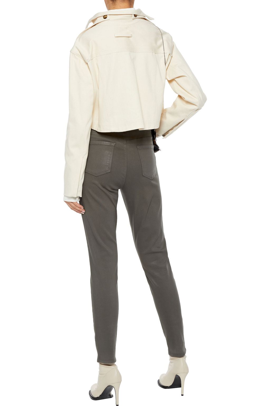 J BRAND 620 coated mid-rise skinny jeans