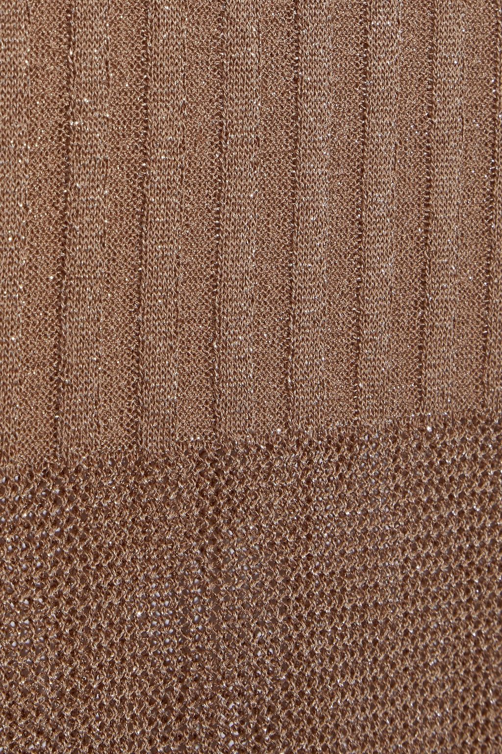 J BRAND Andrea metallic ribbed and open-knit sweater