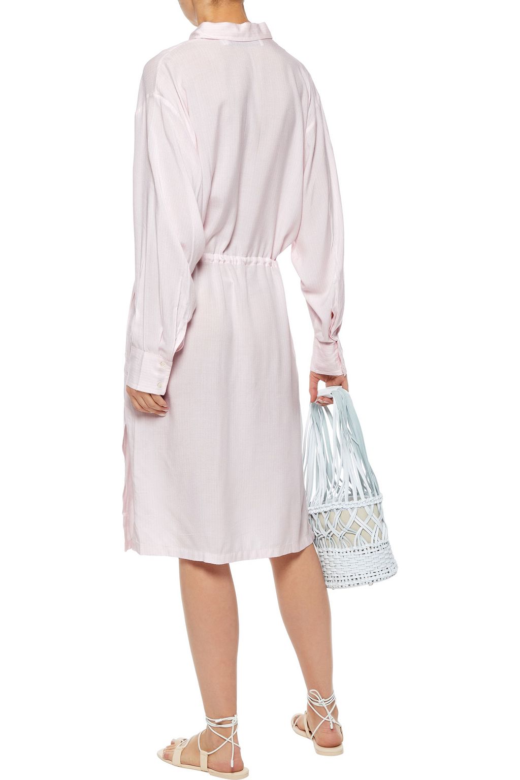 IRO Markala pinstriped modal-blend shirt dress
