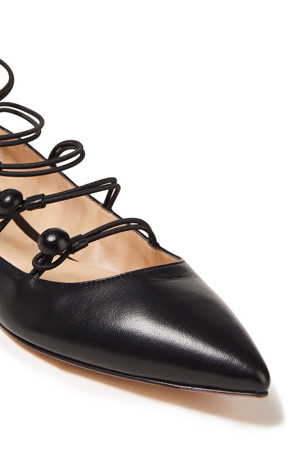 GIANVITO ROSSI Leather point-toe flats