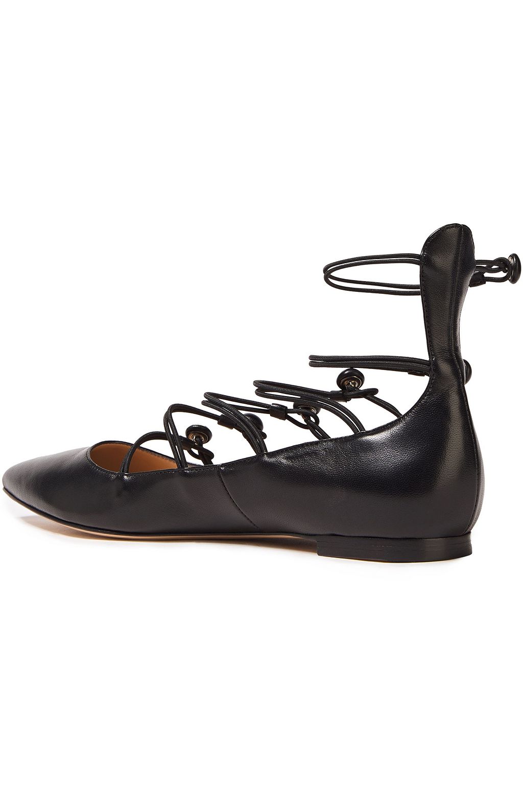 GIANVITO ROSSI Leather point-toe flats