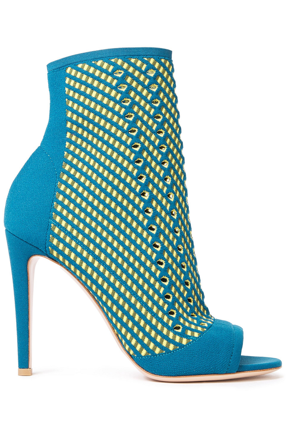 Gianvito Rossi Woman Rio Stretch-knit Ankle Boots Teal Size 38