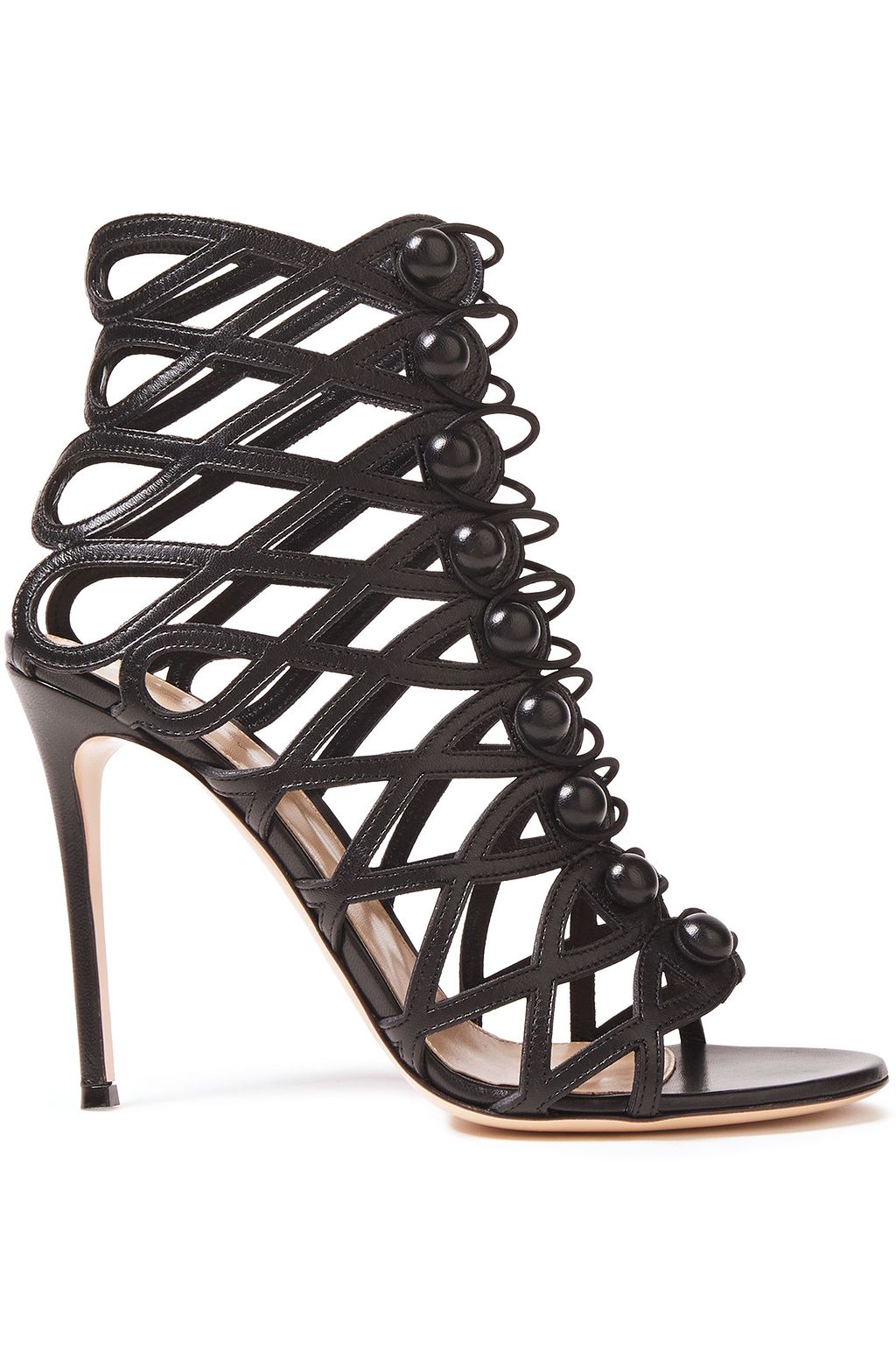 GIANVITO ROSSI Laser-cut leather sandals | THE OUTNET