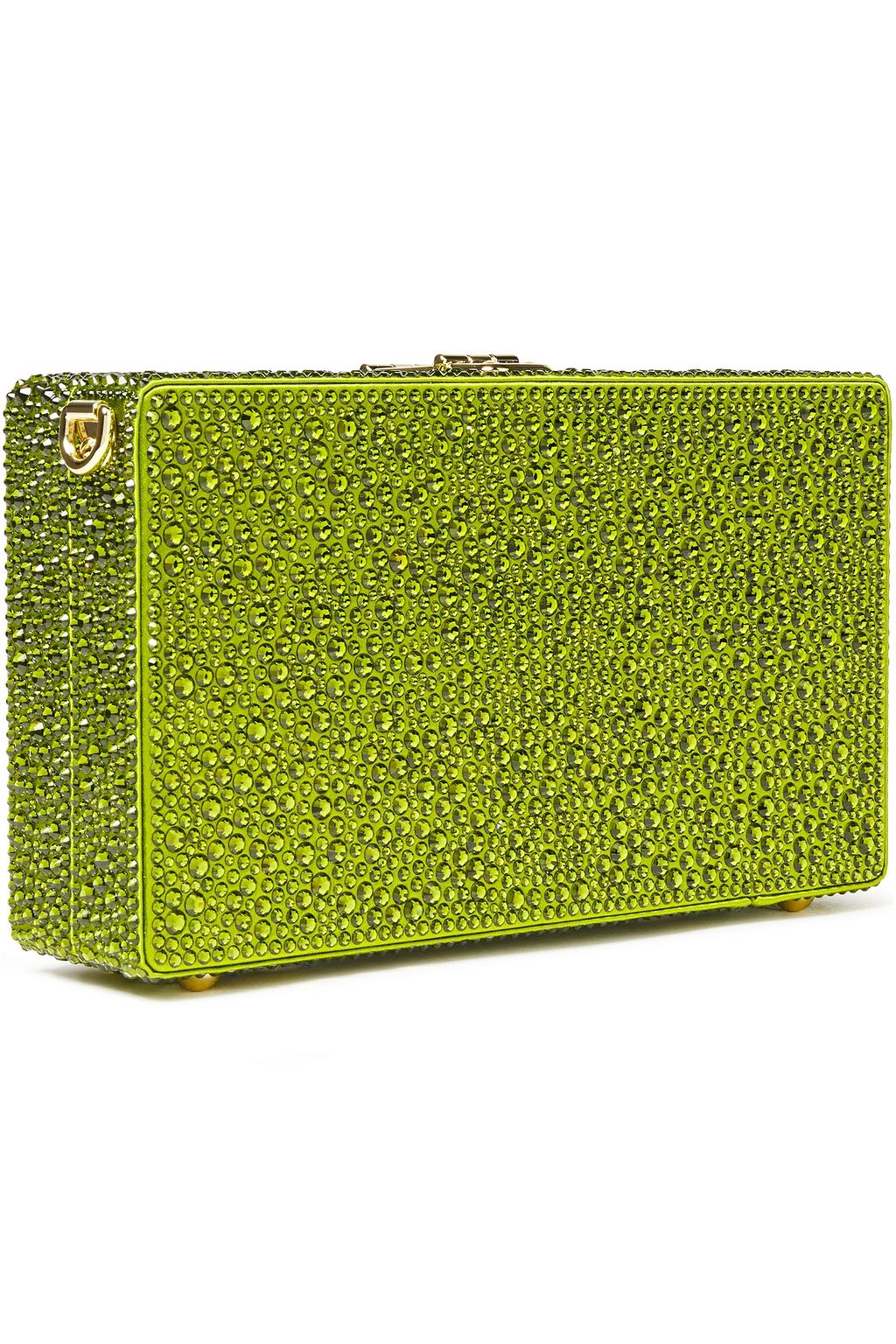 DOLCE&GABBANA Dolce crystal-embellished satin box clutch