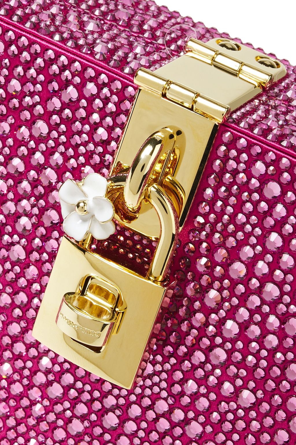 DOLCE&GABBANA Dolce crystal-embellished satin box clutch