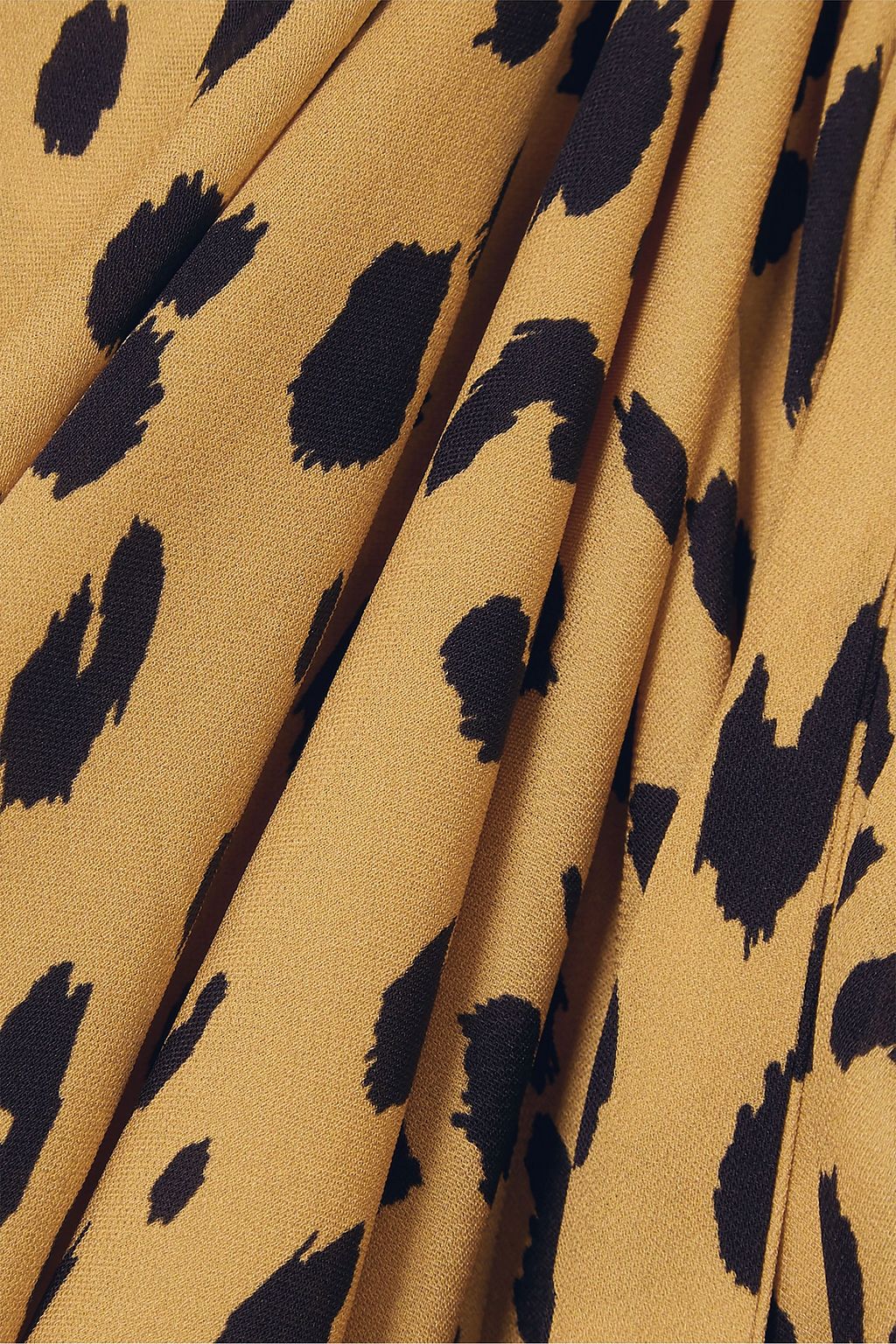 NICHOLAS Tie-front leopard-print silk-crepe maxi shirt dress