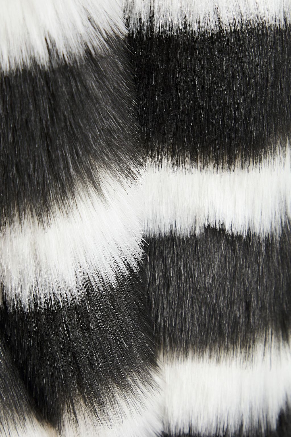 FRAME Striped faux fur coat