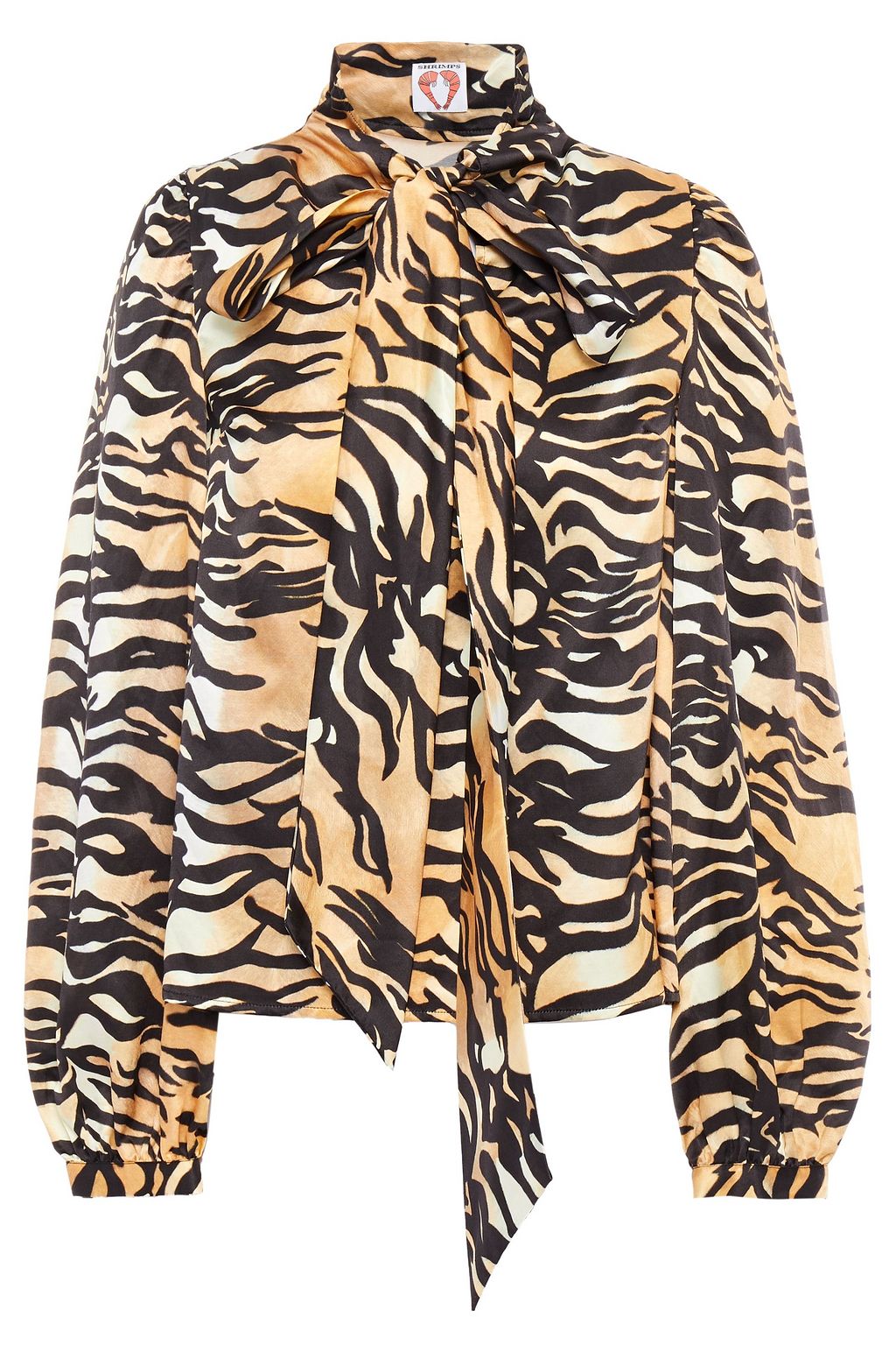 leopard print satin blouse