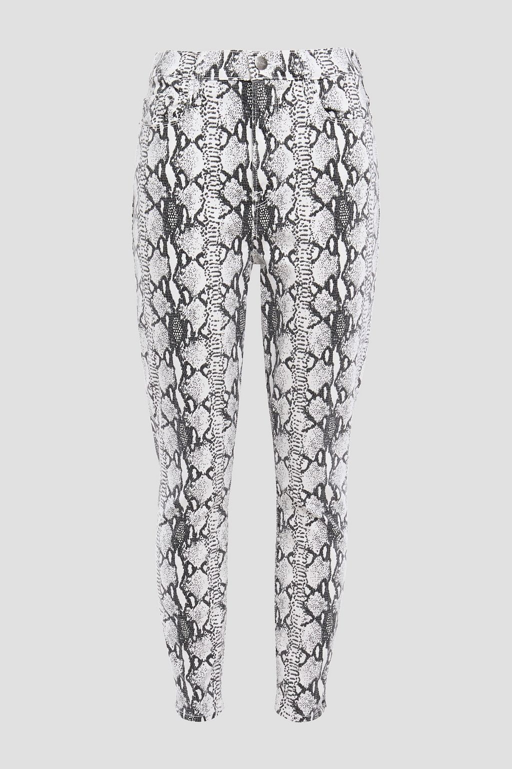 snake print high waisted jeans