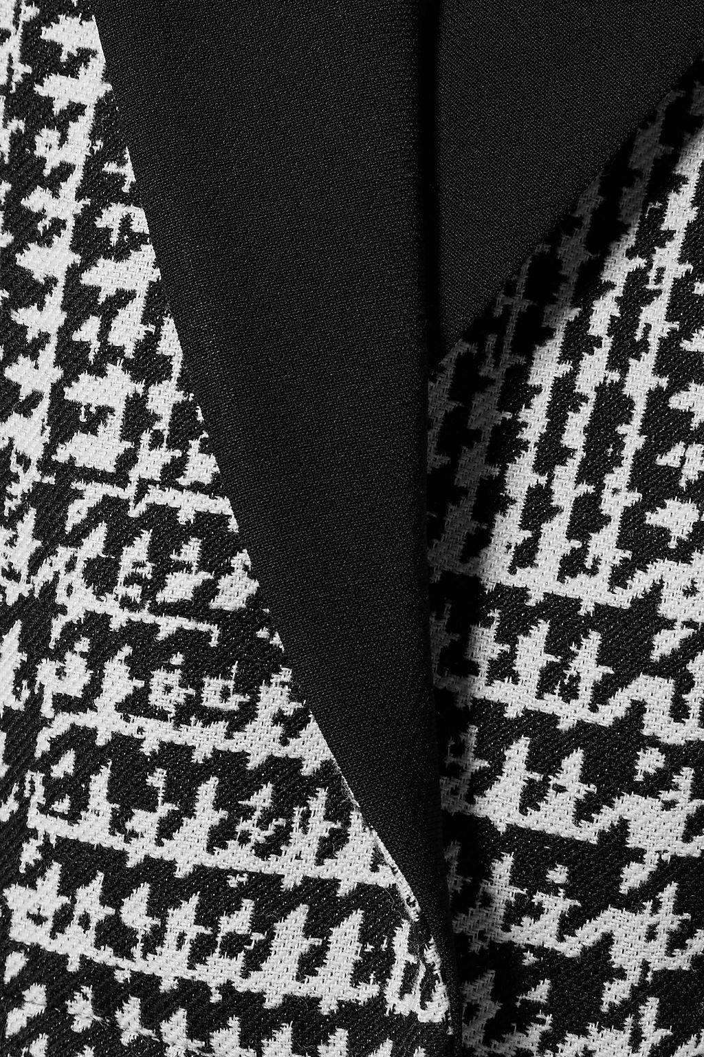 CAROLINA HERRERA Cutout houndstooth wool and silk-blend blazer