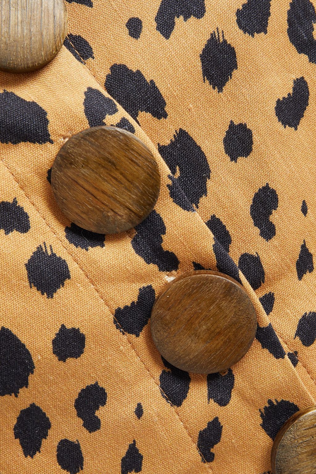 NICHOLAS Cropped leopard-print Tencel-blend top