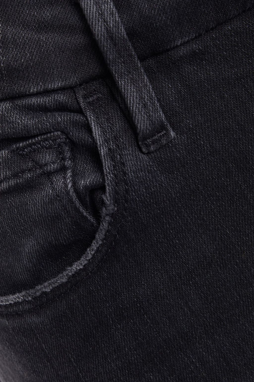 FRAME Le Mini faded high-rise bootcut jeans