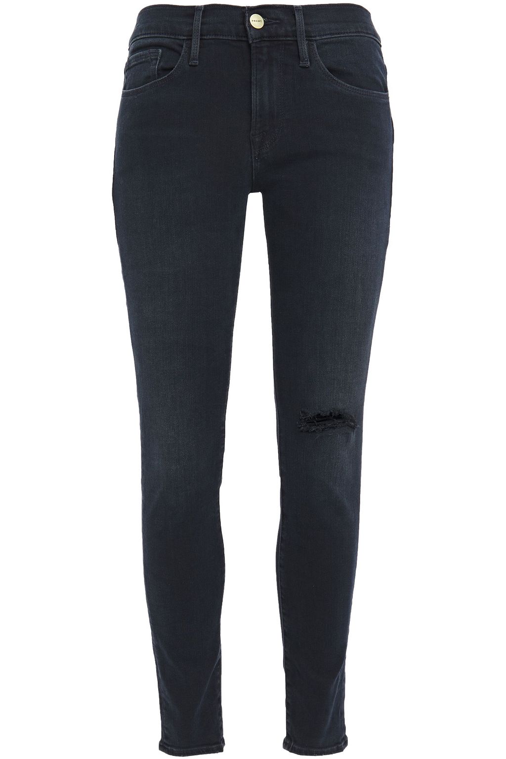 frame le skinny de jeanne distressed
